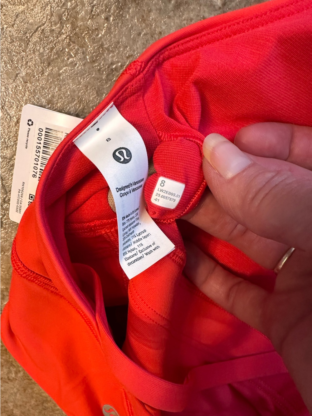 NWT Lululemon Energy Longline Bra | Red Glow (RDGL) | Size 8 - Picture 6 of 6
